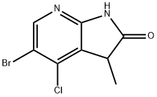 2H-Pyrrolo[2,3-b]pyridin-2-one, 5-bromo-4-chloro-1,3-dihydro-3-methyl- Structure