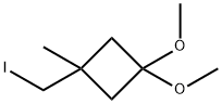 1-(iodomethyl)-3,3-dimethoxy-1-methylcyclobutane Structure