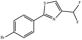 2-(4-Bromophenyl)-4-(difluoromethyl)thiazole 구조식 이미지