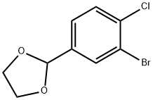 3-Bromo-4-chlorobenzaldehyde ethylene acetal Structure