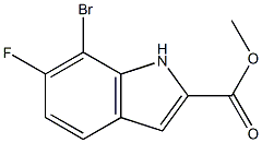 methyl 7-bromo-6-fluoro-1H-indole-2-carboxylate Structure