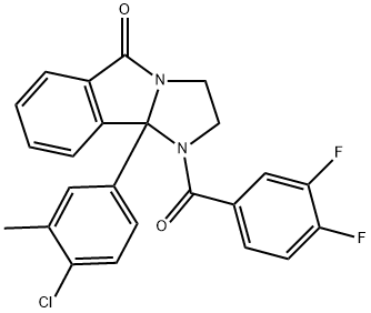 5H-Imidazo[2,1-a]isoindol-5-one, 9b-(4-chloro-3-methylphenyl)-1-(3,4-difluorobenzoyl)-1,2,3,9b-tetrahydro- 구조식 이미지