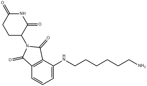 4-[(6-Aminohexyl)amino]-2-(2,6-dioxopiperidin-3-yl)isoindoline-1,3-dione HCl 구조식 이미지