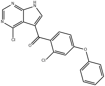 (2-Chloro-4-phenoxyphenyl)(4-chloro-7h-pyrrolo[2,3-d]pyrimidin-5-yl)methanone Structure