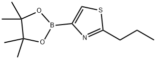 2-propyl-4-(4,4,5,5-tetramethyl-1,3,2-dioxaborolan-2-yl)thiazole Structure