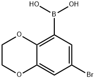 7-Bromo-2,3-dihydro-1,4-benzodioxine-5-boronic acid 구조식 이미지