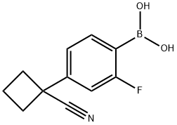 4-(1-Cyanocyclobutyl)-2-fluorophenylboronic acid Structure