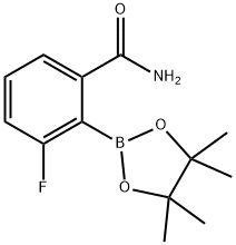 2-Carbamoyl-6-fluorophenylboronic acid pinacol ester Structure