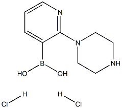 2-PIPERAZINOPYRIDINE-3-BORONIC ACID DIHCL 구조식 이미지