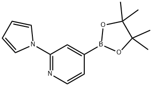 2-(1H-pyrrol-1-yl)-4-(4,4,5,5-tetramethyl-1,3,2-dioxaborolan-2-yl)pyridine 구조식 이미지