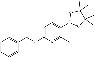 6-(Benzyloxy)-2-methylpyridine-3-boronic acid, pinacol ester Structure