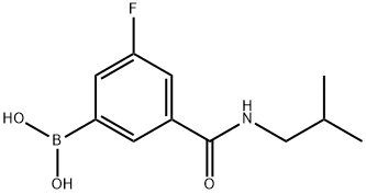 Boronic acid, B-[3-fluoro-5-[[(2-methylpropyl)amino]carbonyl]phenyl]- Structure