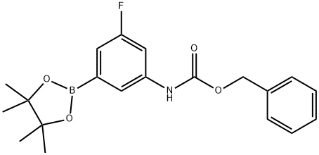 Benzyl N-[3-fluoro-5-(tetramethyl-1,3,2-dioxaborolan-2-yl)phenyl]carbamate Structure