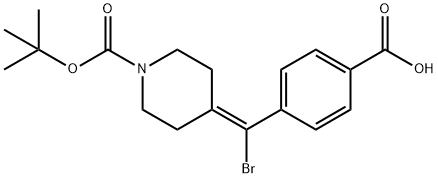 4-[bromo(4-carboxyphenyl)methylene]piperidine-1-carboxylic acid tert-butyl ester 구조식 이미지