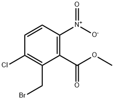 methyl 2-(bromomethyl)-3-chloro-6-nitrobenzoate 구조식 이미지