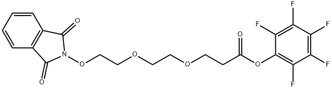 Perfluorophenyl 3-(2-(2-(1,3-dioxoisoindolin-2-yloxy)ethoxy)ethoxy)propanoate 구조식 이미지