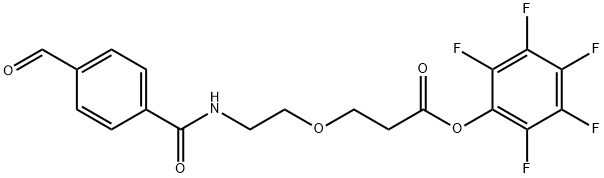 Perfluorophenyl 3-(2-(4-formylbenzamido)ethoxy)propanoate Structure