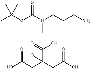 N-(3-Aminopropyl)-N-methylcarbamic acid tert-butyl ester citrate hydrochloride 구조식 이미지