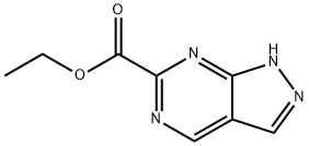 Ethyl 1H-Pyrazolo[3,4-d]pyrimidine-6-carboxylate 구조식 이미지