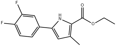 Ethyl 5-(3,4-difluorophenyl)-3-methyl-1H-pyrrole-2-carboxylate Structure
