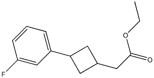 ethyl 2-(3-(3-fluorophenyl)cyclobutyl)acetate Structure