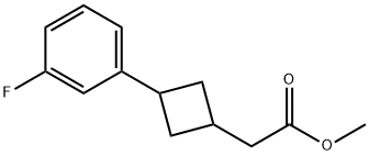 methyl 2-(3-(3-fluorophenyl)cyclobutyl)acetate Structure