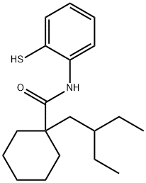 1-(2-에틸부틸)-N-(2-술파닐페닐)시클로헥산카르복사미드 구조식 이미지