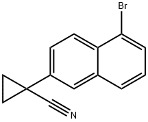 1-(5-Bromonaphthalen-2-yl)cyclopropane-1-carbonitrile Structure