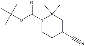 tert-butyl 4-cyano-2,2-dimethylpiperidine-1-carboxylate Structure