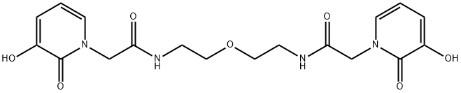 N,N'-(oxybis(ethane-2,1-diyl))bis(2-(3-hydroxy-2-oxopyridin-1(2H)-yl)acetamide) 구조식 이미지