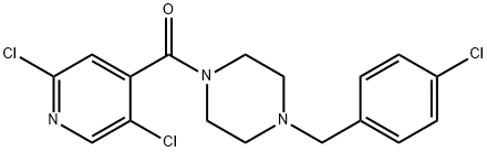 (4-(4-chlorobenzyl)piperazin-1-yl)(2,5-dichloropyridin-4-yl)methanone Structure