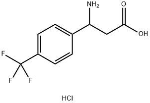 3-AMINO-3-[4-(TRIFLUOROMETHYL)PHENYL]PROPANOIC ACID  HYDROCHLORIDE Structure