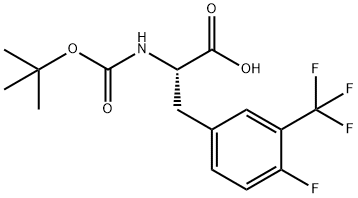 (S)-2-((tert-butoxycarbonyl)amino)-3-(4-fluoro-3-(trifluoromethyl)phenyl)propanoic acid Structure