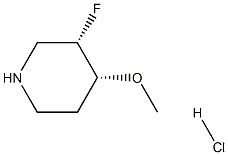 (3S,4R)-3-fluoro-4-methoxypiperidine hydrochloride Structure