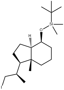 tert-Butyl-[1-(2-iodo-1-methyl-ethyl)-7a-methyl-octahydro-inden-4-yloxy]-dimethyl-silane 구조식 이미지