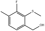 [3-Fluoro-4-methyl-2-(methylsulfanyl)phenyl]methanol 구조식 이미지