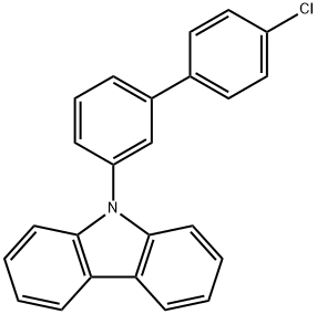 9-(4'-chloro-[1,1'-biphenyl]-3-yl)-9H-carbazole 구조식 이미지