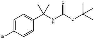 [1-(4-Bromo-phenyl)-1-methyl-ethyl]-carbamic acid tert-butyl ester Structure