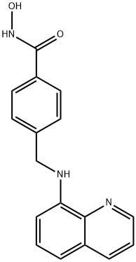 Benzamide, N-hydroxy-4-[(8-quinolinylamino)methyl]- Structure