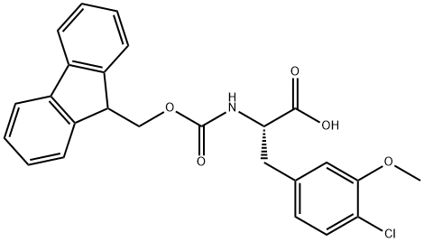 N-Fmoc-3-methoxy-4-chloro-L-phenylalanine Structure
