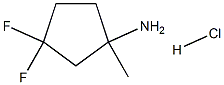 3,3-difluoro-1-methylcyclopentanamine hydrochloride Structure