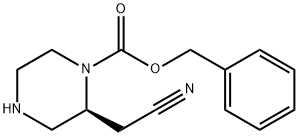 Benzyl (S)-2-(cyanomethyl)piperazine-1-carboxylate Structure