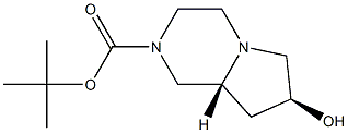 tert-butyl (7S,8aR)-7-hydroxyhexahydropyrrolo[1,2-a]pyrazine-2(1H)-carboxylate Structure