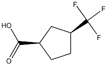 cis-3-(trifluoromethyl)cyclopentane-1-carboxylic acid Structure