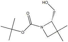 tert-butyl (2S)-2-(hydroxymethyl)-3,3-dimethylazetidine-1-carboxylate Structure