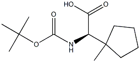 (R)-2-((tert-butoxycarbonyl)amino)-2-(1-methylcyclopentyl)acetic acid Structure