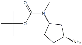 tert-butyl ((1S,3R)-3-aminocyclopentyl)(methyl)carbamate Structure