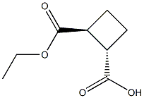 (1S,2S)-2-ethoxycarbonylcyclobutanecarboxylic acid 구조식 이미지
