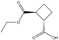 (1S,2S)-2-ethoxycarbonylcyclobutanecarboxylic acid Structure