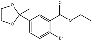 ethyl 2-bromo-5-(2-methyl-1,3-dioxolan-2-yl)benzoate Structure